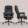 High Back Office Chair with Footrest and Recline, Adjustable Height Executive Swivel Task Chair for Home Workspace -3irtyhousy - 4 of 4