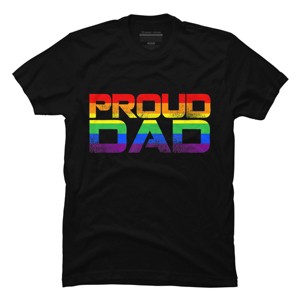 Adult Design By Humans LGBTQ+ Proud Dad Father's Day By KangThien T-Shirt - 1 of 2