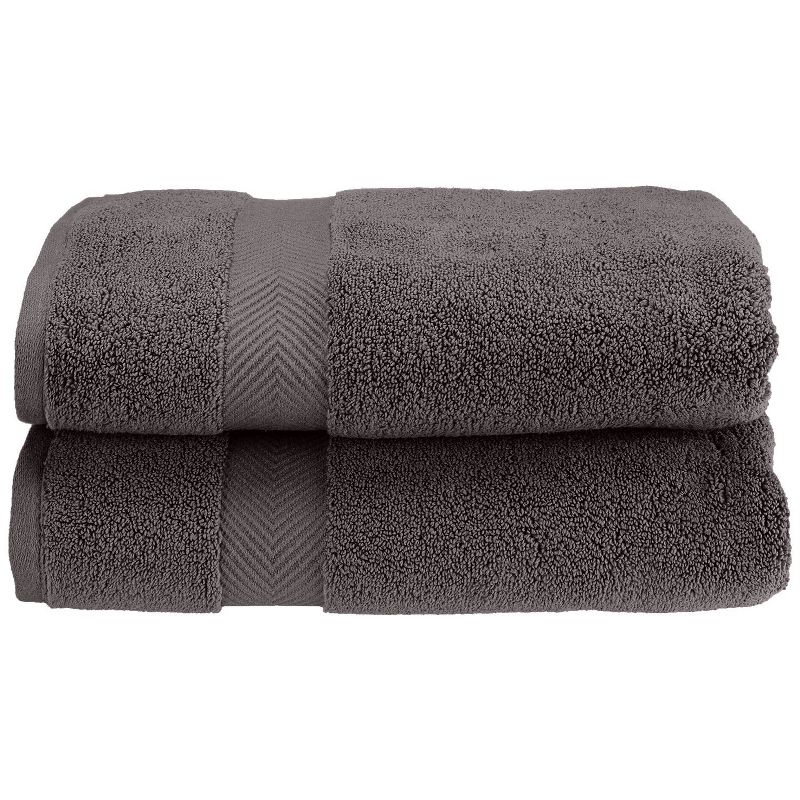 Fast-Drying Zero-Twist Cotton Oversized 2-Piece Bath Towel Set by Blue Nile Mills, 1 of 4