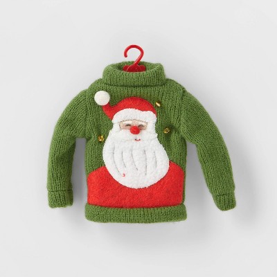 Knit Ugly Sweater Christmas Tree Ornament Dark Green - Wondershop™