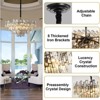 31.5" Modern Chandelier 19-Light 4-Tier Black Round K9 Crystal Chandelier - 3 of 4