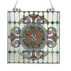 CHLOE Lighting IRIS Tiffany-glass Victorian Window Panel 25x25 - 2 of 4