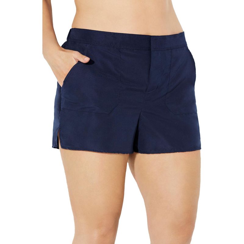 Swimsuits for All Women's Plus Size Cargo Swim Short, 1 of 2