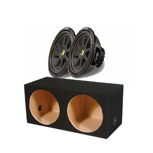 Kicker Dual 12" Subwoofers with Enclosure Bundle - 1 of 3