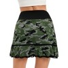 Women's Tennis Skirt with Built-in Shorts Pleated High-Waisted Athletic Skort with Pockets - 2 of 4