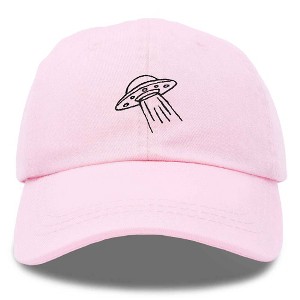 Dalix UFO Embroidered Alien Dad Hat Cotton Baseball Cap Adjustable Mens - 1 of 4