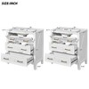 Grungis Bathroom Vanity with Ceramic Sink Combo,Freestanding Single Vanity Set with 3 Drawers,Bathroom Storage Cabinet with Wood Frame - 3 of 4