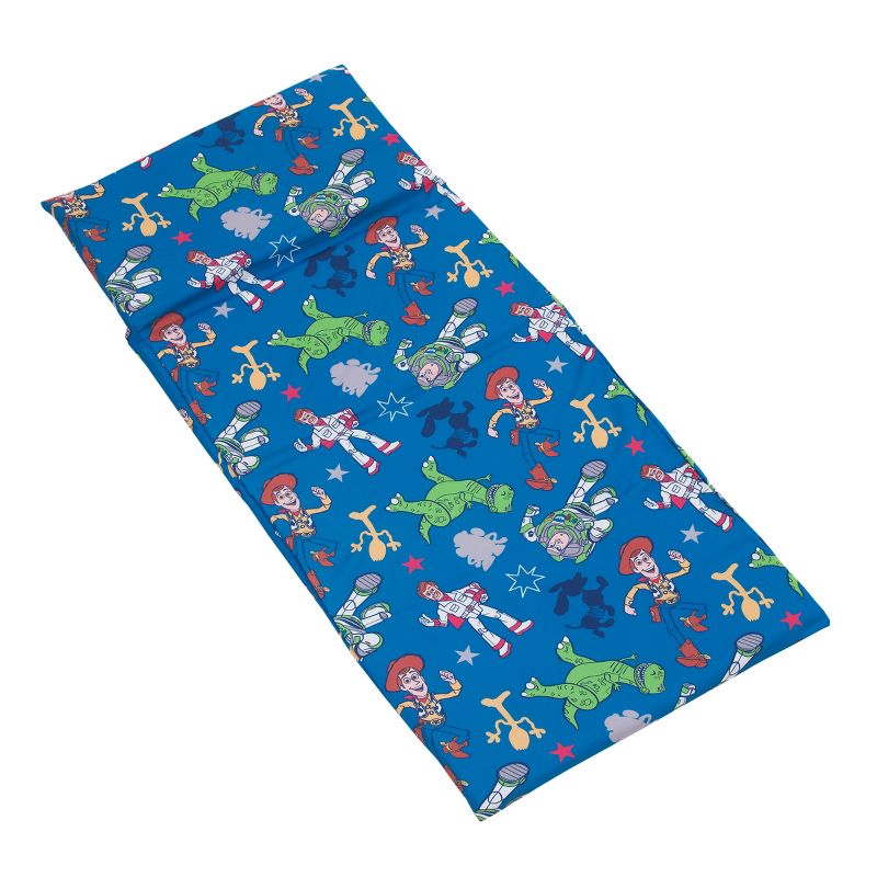 Disney Toy Story Blue and Green Preschool Nap Pad Sheet, 1 of 5