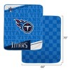 NFL Tennessee Titans Diagonal Ghost Checker Double Sided Ultra Cozy Blanket - 3 of 3