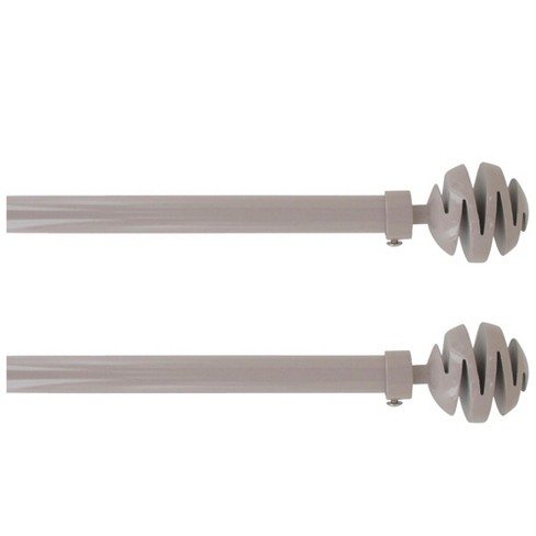 Adjustable Café Curtain Rod 1/2" Diameter - Extends 19.8" To 30.1" | Evideco Brand 7 thumbnail image