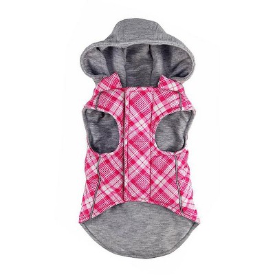 Doggie Design Weekender Dog Sweatshirt Hoodie - Pink And White Plaid  Flannel (lg) : Target