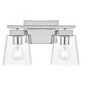 Elegant Lighting Merrick 2 light Chrome and Clear Bath Sconce - 2 of 4