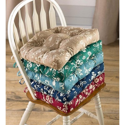 Lavish Home Memory Foam Cushion 16x16.25 Plush Chair Pad With Ties And Pvc  Dot Backing For Kitchen, Dining Room, Or Porch : Target