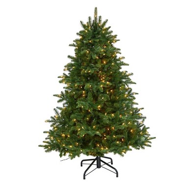 Nearly Natural 5-ft South Carolina Spruce Artificial Christmas Tree with 300 White Warm Lights and 1370 Branches