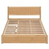 YOOCOZZ Wooden Platform Bed with 2 Drawers and 2 Storage Compartments - Natural - 2 of 4