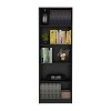 VYNXARIA Vinton 4-Tier Bookcase - Modern Storage Solution for Books and Decor, Black - 2 of 4