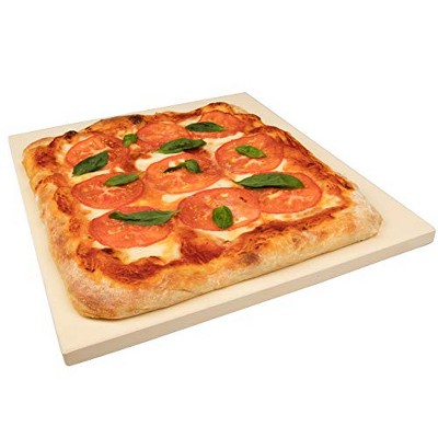 CucinaPro Pizza Stone for Oven, Grill, BBQ- Extra Thick 5/8" Cordierite Rectangular Baking Stone for Better Cooking - 16" x 14" Pan for Perfect Crispy Crust