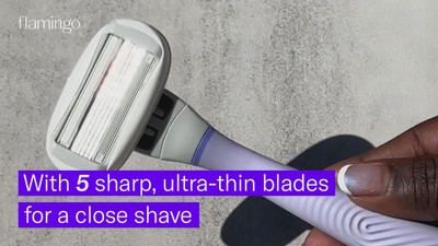Flamingo Women's 8ct Five-Blade Razor Cartridges with Aloe & Shea Butter