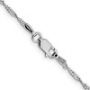 Black Bow Jewelry 1.75mm Rhodium Plated Sterling Silver Solid Singapore Chain Necklace - 2 of 4