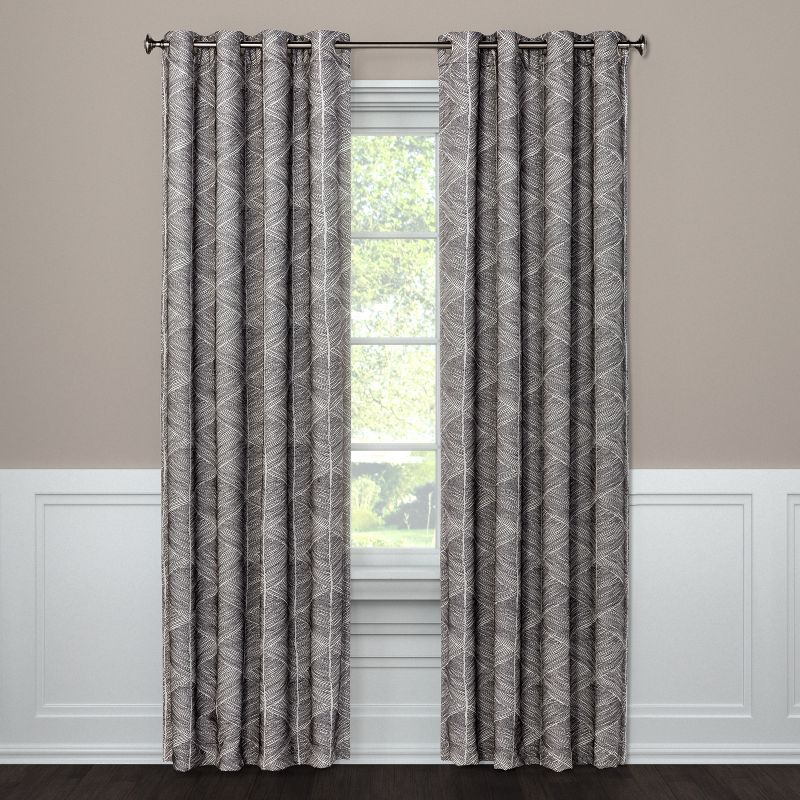 1pc Blackout Modern Stroke Window Curtain Panel - Project 62™, 1 of 10