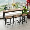 NicBex Rectangle 4-Piece Dining Set –Long Table with 3 Bar Stools, Modern Kitchen Table Set for Breakfast Nooks, or Small Dining Spaces - 3 of 4