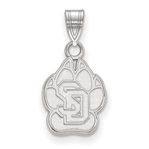 Black Bow Jewelry Sterling Silver South Dakota Coyotes NCAA Small Pendant - 1 of 3