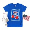 The Juniper Shop Patriotic Cherries Checkered Youth Short Sleeve Tee - 3 of 4