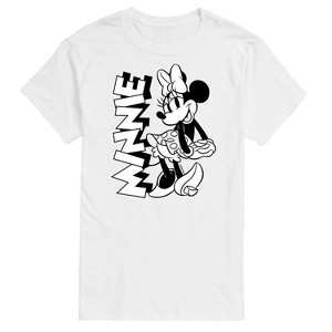Men's - Disney - Minnie Black and White Animation Short Sleeve Graphic T-Shirt - 1 of 4