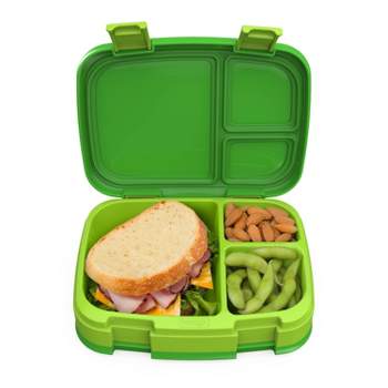 Bentgo Fresh Leakproof Versatile 4 Compartment Bento-Style Lunch Box with Removable Divider - Green