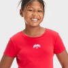 Girls' Short Sleeve Graphic Racing Flags Baby T-Shirt - art class™ Red - 2 of 4