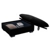 Corduroy Fabric Ottomans Footrest to Combine with 2 Seater Sofa, 3 Seater Sofa and 4 Seater Sofa, Black Corduroy - 3 of 4