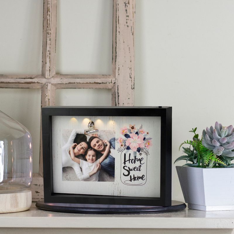 Northlight LED Lighted Home Sweet Home Picture Frame with Clip - 4" x 4", 2 of 6