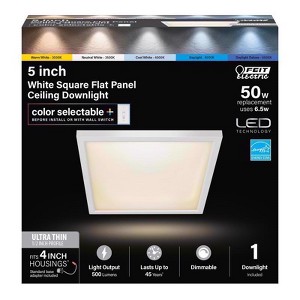 Feit Electric 4 in. W X 4 in. L White LED Flat Panel Light Fixture - 1 of 1