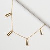 Gold Circle Choker Necklace Zinc Alloy - 2 of 2