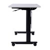 Emma and Oliver Heavy-Duty Flip Top Training Table with Nesting Design, Privacy Panel, T-Legs, Tabletop, Metal Frame - 4 of 4
