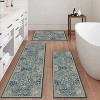 DOMETOUR Kitchen Rugs 3 Piece Set,Non Slip Machine Washable Kitchen Mats,Boho Vintage Kitchen Carpet - 2 of 4