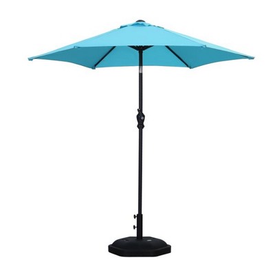 Ainfox 7.5ft Patio Umbrella With Round Umbrella Base