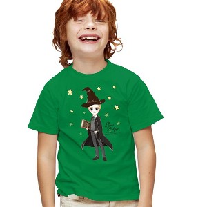Boys' Harry Potter Draco Malfoy Quote And Stars T-Shirt Kelly Green X Large - 1 of 4