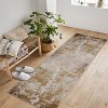 Modern Washable Low Pile Rugs - Soft Abstract Carpet for Living Room, Bedroom, Dining Room, Apartment & Bathroom - Neutral Design for Hardwood Floors - 2 of 4