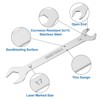 Unique Bargains 3cr13 Stainless Steel Chrome Plated Thin Metric Double Open-Ended Wrench - 3 of 4