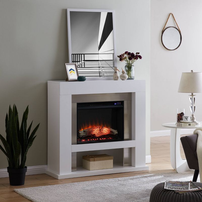Lockman Stainless Steel Fireplace White - Aiden Lane, 6 of 17