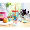 Silver Buffalo Disney Lilo & Stitch "Kauai, Hawaii" Tropical Carnival Cup with Lid and Straw - 3 of 4
