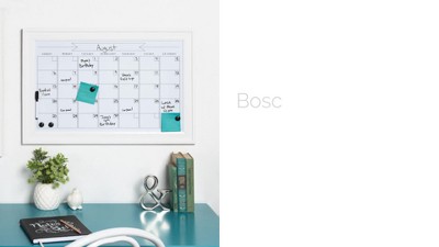 Gray Framed Magnetic Dry Erase Board 18.5x27.5