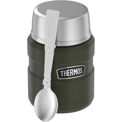 Thermos 16 Oz. Sipp Vacuum Insulated Stainless Steel Food Jar -  Silver/black : Target