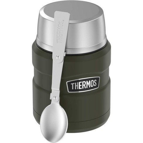 Thermos Stainless King Vacuum-Insulated Food Jar, 24 Ounce, Army Green
