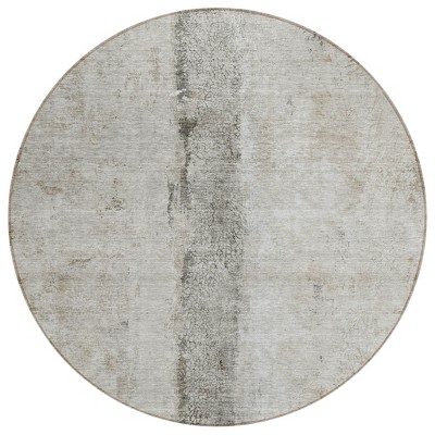 Taupe Beige And Gray Abstract Washable Indoor Outdoor Area Rug
