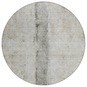 Taupe Beige And Gray Abstract Washable Indoor Outdoor Area Rug - 1 of 4