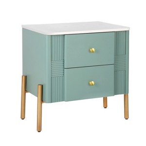 Modern Nightstand End Table Bed Beside Table Sofa Side Table Accent Table with 2 Drawers - ModernLuxe - 1 of 4