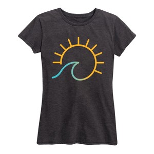 Women's - Instant Message - Wave Into Sun Short Sleeve Graphic T-Shirt - 1 of 4