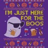 Women's Design By Humans Funny Here For The Boos Ugly Halloween Sweater By DragonTee Racerback Tank Top - 2 of 3